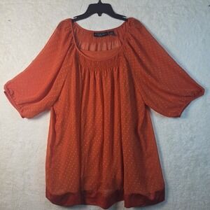 Seperates By New York Size 22 24 Rust Orange Top Lined
